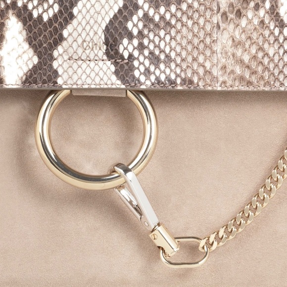 Chloe Faye Shoulder Bag Calfskin with Python Pattern Limited Edition - Picture 3 of 12